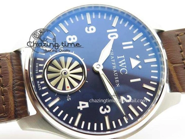 MIROTIME 0811 Reliable Big Pilot “Markus Buhler” IW5003 Turbine V6F Best Edition Blue Dial On Leather Strap A 7324